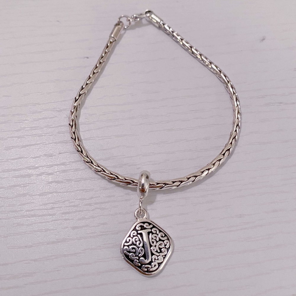 Sterling silver Letter "J" Bracelet